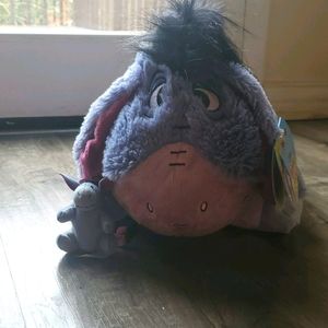 Bundle of 2, Eeyore Keychain and Eeyore pillow pet